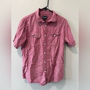 Retrofit Salmon Short Sleeve Button Up